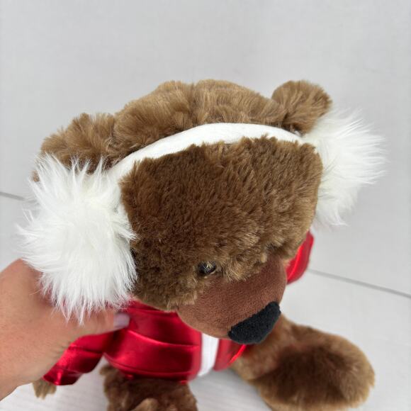 Von Maur C J Bear Plush Brown Shiny Red Puffer Jacket 2024 Edition 13th Annual - Picture 6 of 9